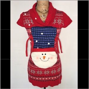 “Wine Bottle Holder” Snowman Christmas Sweater
